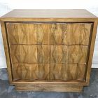 Open Box: Carved Pattern 3-Drawer Dresser (35") - Burnt Wax