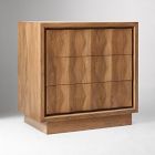 Open Box: Carved Pattern 3-Drawer Dresser (35") - Burnt Wax