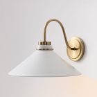 Open Box: Roslyn Outdoor Sconce (14") - Ivory, Champagne Bronze