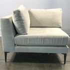 Open Box: Andes Corner - Performance Distressed Velvet Sand, Dark Pewter