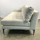 Open Box: Andes Left-Arm 2.5 Seater Sofa - Performance Distressed Velvet Sand, Dark Pewter