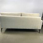 Open Box: Andes Left-Arm 2.5 Seater Sofa - Performance Distressed Velvet Sand, Dark Pewter