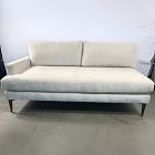 Open Box: Andes Left-Arm 2.5 Seater Sofa - Performance Distressed Velvet Sand, Dark Pewter
