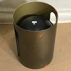 Open Box: Ciro Metal Standing Planter, Tall (12"D x 24"H) - Black and Brass