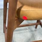 Open Box: Hyde Leather Counter Stool (26") - Ludlow Leather Sesame, Cool Walnut