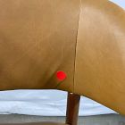 Open Box: Hyde Leather Counter Stool (26") - Ludlow Leather Sesame, Cool Walnut
