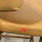 Open Box: Hyde Leather Counter Stool (26") - Ludlow Leather Sesame, Cool Walnut
