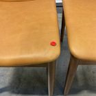 Open Box: Framework Dining Chair, Set of 2 - Ludlow Leather Sesame, Burnt Wax
