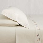 Embroidered Skier Sheet Set