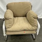 Open Box: Desmond Chair - Nubuck Leather Sand, Polished Stainless Steel