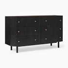 Open Box: Ellington 6-Drawer Dresser (60") - Black, Champagne Bronze