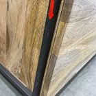 Open Box: Industrial Storage Media Console (80") - Raw Mango, Blackened Steel