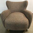 Open Box: Jodi Wing Chair - Deluxe Boucle Cobblestone, Almond