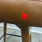 Open Box: Mid-Century Leather Swivel Counter Stool (26.6") - Saddle Leather Nut, Acorn