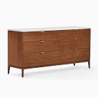 Open Box: Parker Marble 6-Drawer Dresser (72") - Cool Walnut