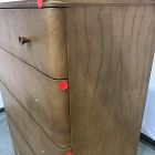 Open Box: Pierce &amp; Ward Burl Wood 5-Drawer Dresser (36") - Light Nutmeg