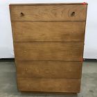 Open Box: Pierce &amp; Ward Burl Wood 5-Drawer Dresser (36") - Light Nutmeg