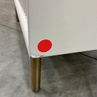 Open Box: Quinn Lacquer 5-Drawer Dresser - Haze, Antique Brass