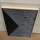Open Box: Triangle Left in Caviar Framed Wall Art by The Holly Collective (30"x40") - Black