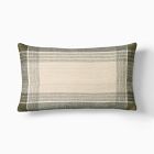 Woven Framed Plaid Pillow Cover