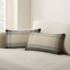 Woven Framed Plaid Pillow Cover