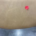 Open Box: Alessio Leather Dining Chair - Ludlow Leather Cumin, Textured Antique Bronze with Champagne Bronze Accent