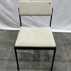 Open Box: Freeman Pivot Back Dining Chair - Performance Distressed Velvet Sand, Textured Antique Bronze