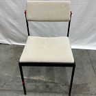 Open Box: Freeman Pivot Back Dining Chair - Performance Distressed Velvet Sand, Textured Antique Bronze
