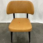 Open Box: Hyde Leather Dining Chair - Ludlow Leather Sesame, Smoked Oak