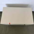 Open Box: Lilia Rectangular Nightstand (33") - Matte Alabaster, Aged Brass, Golden Brass