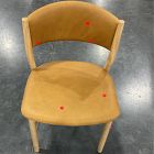 Open Box: Marcus Samuelsson Leather Dining Chair - Ludlow Leather Sesame, Blonde