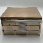 Open Box: Modern Shaped Jewelry Box, Grand (7.5"H) - Champagne