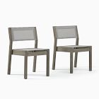 Open Box: Portside Outdoor Stacking Dining Chair, Set of 2 - Weathered Gray
