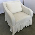 Open Box: Robin Pleated Skirt Glider - Performance Yarn Dyed Linen Weave Alabaster