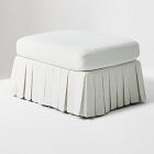 Open Box: Robin Pleated Skirt Storage Ottoman - Performance Yarn Dyed Linen Weave