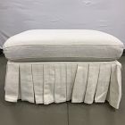 Open Box: Robin Pleated Skirt Storage Ottoman - Performance Yarn Dyed Linen Weave