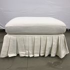Open Box: Robin Pleated Skirt Storage Ottoman - Performance Yarn Dyed Linen Weave