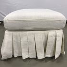 Open Box: Robin Pleated Skirt Storage Ottoman - Performance Yarn Dyed Linen Weave