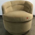 Open Box: Viv Swivel Chair - Deluxe Velvet Camel