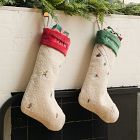 Skier Boucle Applique Stockings