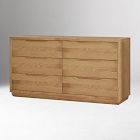 Mariselle Oak 6-Drawer Dresser (64")