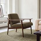 Mid-Century Leather Show Wood Chair