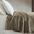 Lone Fox Forest Jacquard Tapestry Blanket