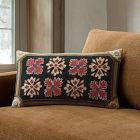 Lone Fox Floral Block Pillow Cover