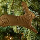 Lone Fox Painted Metal Bunny Ornament