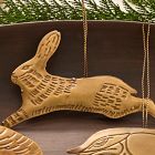 Lone Fox Painted Metal Bunny Ornament