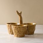 Lone Fox Faux Bois Nut Bowl Trio