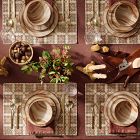 Lone Fox Faux Bois Salad Plate Sets