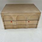 Open Box: Modern Shaped Jewelry Box, Grand (7.5"H) - Champagne