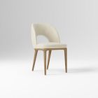 Open Box: Boerum Leather Dining Chair - Sierra Leather Snow, Burnt Wax